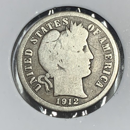 1912-D Barber Dime 90% Silver Average Circ - Picture 2 of 5