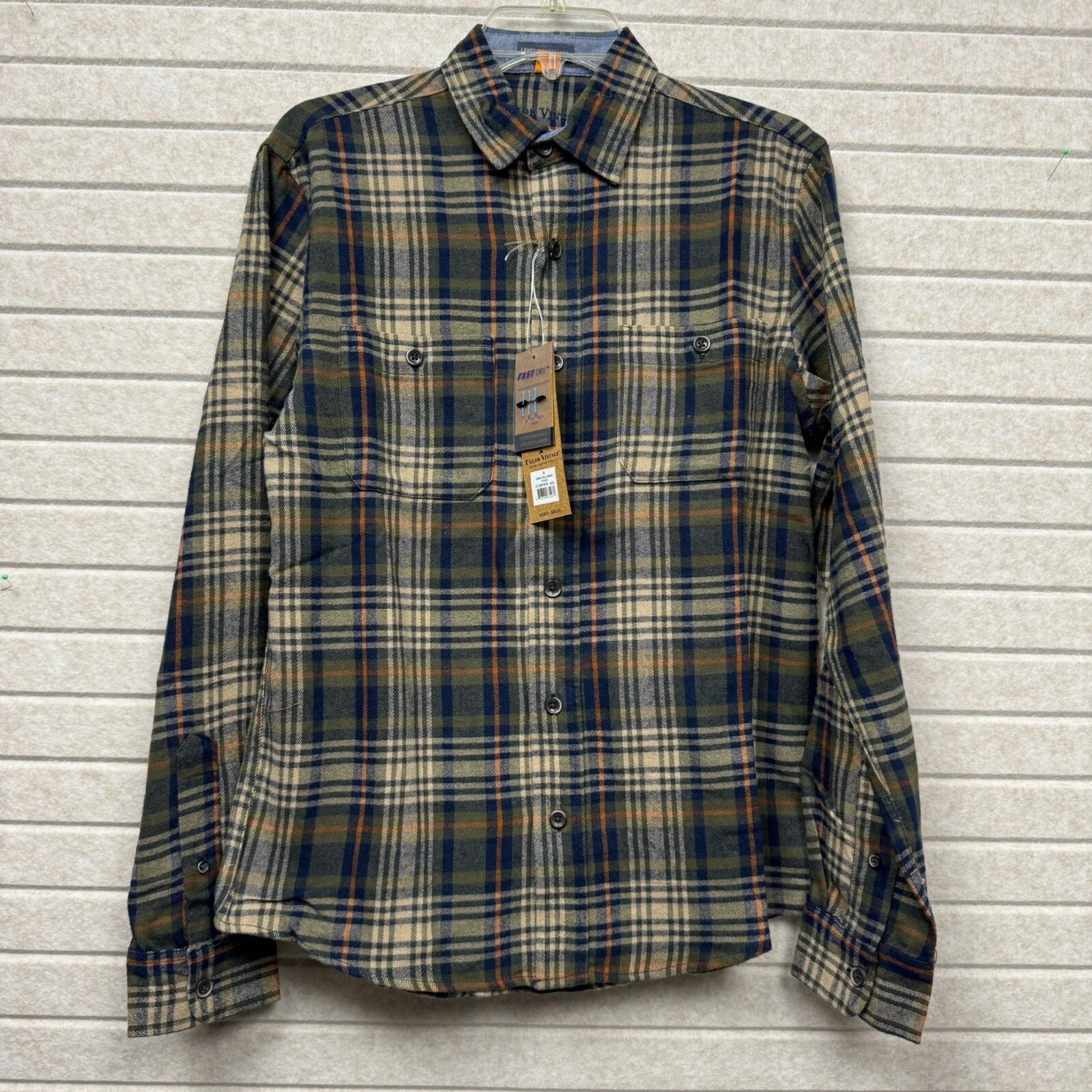 Tailor Vintage Plaid Performance Button Down Shir… - image 1