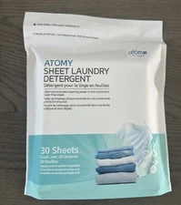 Atomy Sheet Laundry Detergent Powerful Cleansing Highly Concentrated 30 Sheets