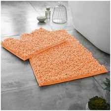 MEMORY LOOP BATH MAT SET PEDESTAL NON SLIP SUPER SOFT TOILET BATHROOM RUG 2PC