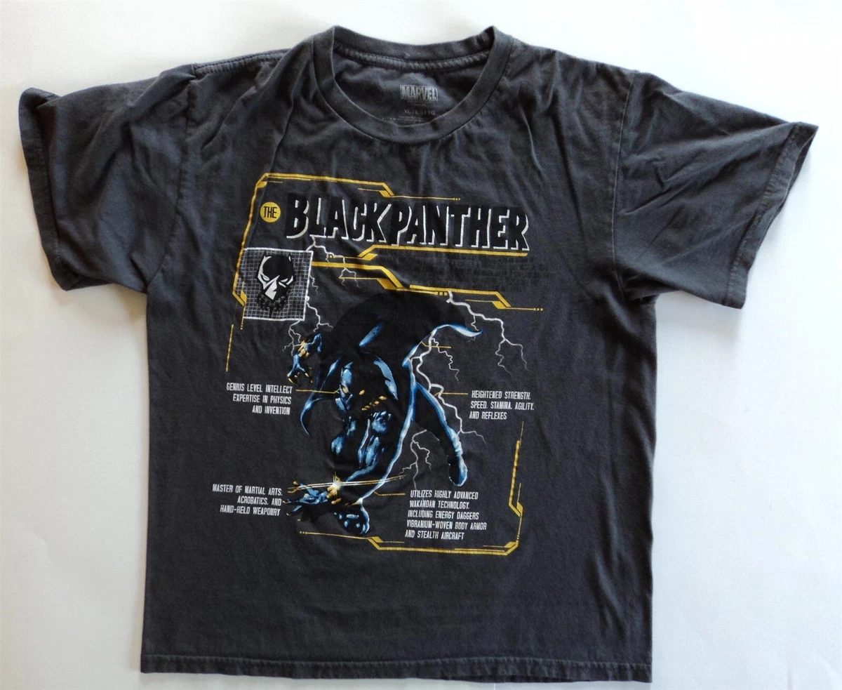 boys black panther t shirt