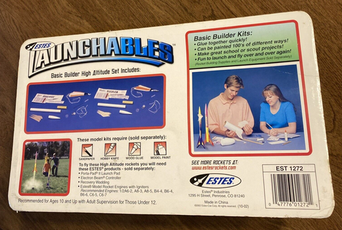 Estes Model Rocket LAUNCHABLES Basic Builder High Altitude Kit 1272 ~ NEW SEALED - Picture 10 of 22