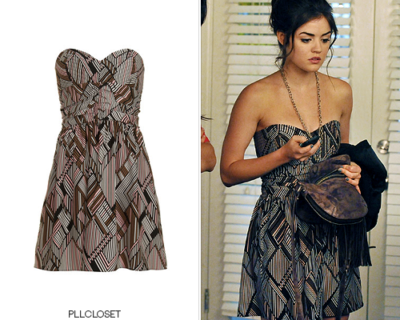 Parker silk strapless dress ASO Aria Montgomery Pretty Little Liars size S  | eBay
