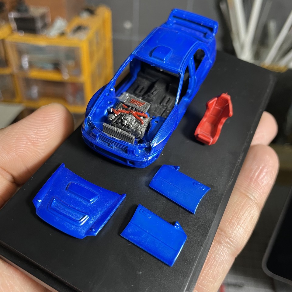 1/64 Diorama Car Garage Repair Tools Model Repair Prop Scene