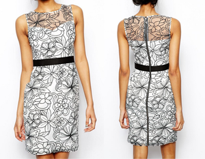 lipsy embroidered shift dress