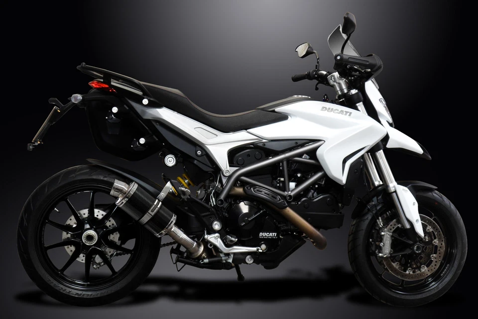 Kit silenciador carbono ovalado Ducati Hyperstrada 13-16 Hypermotard 939 16-18 9" Foto 4 de 4