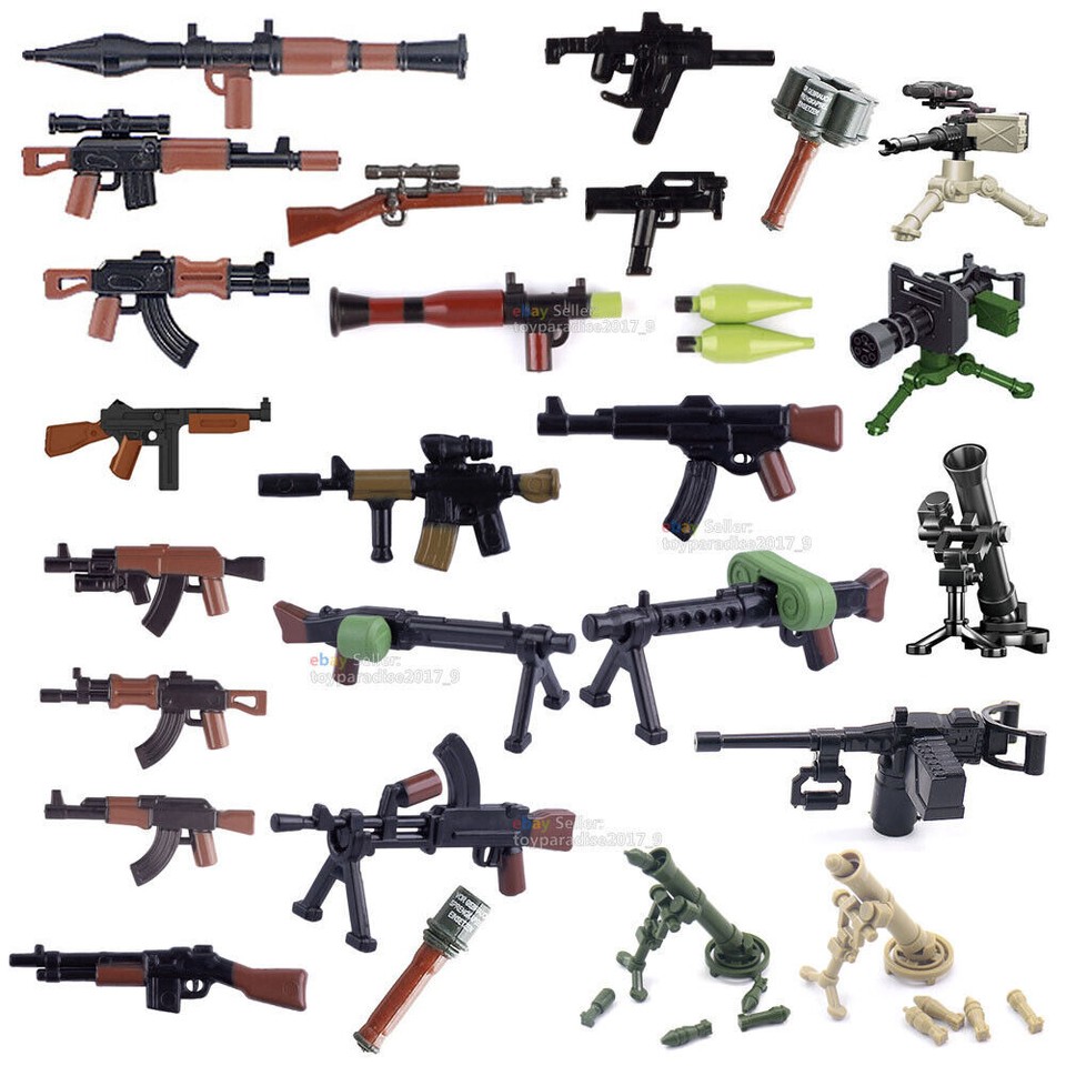Custom Military Brick Weapons Gun Accessories For Minifigure DIY MOC | eBay
