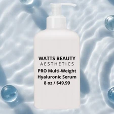 8 oz - 100% Pure Hyaluronic Acid Hydrating Serum + Pump - 2% Strength Spa Serum