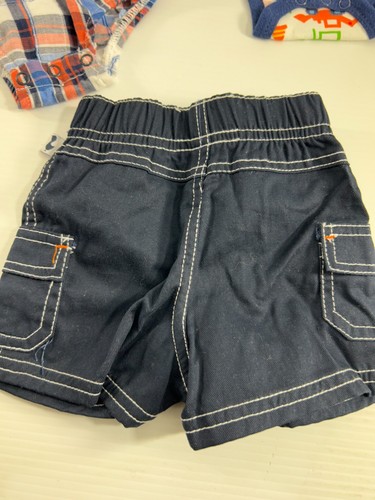 Duck Duck Goose Boys 0-3 Months Top Blue Shorts Swiggies Top Orange White - Picture 6 of 12