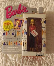 1995 Barbie Keychain Basic Fun Original Blonde No. 704-0 Picnic Fishing Mattel