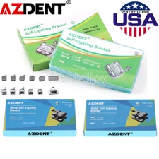 AZDENT Dental Ortho Self-Ligating Brackets Braces Mini Roth /MBT 022 Hooks 345