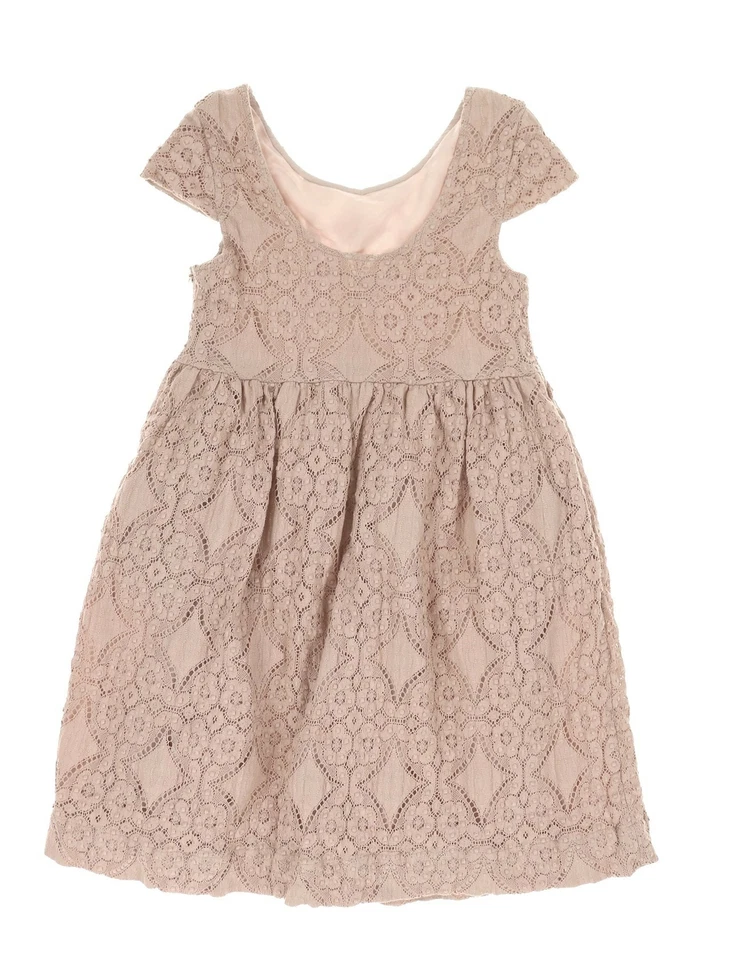 Vestido de renda rosa empoeirado Burberry feminino tamanho 14Y 164 cm - Imagem 3 de 4