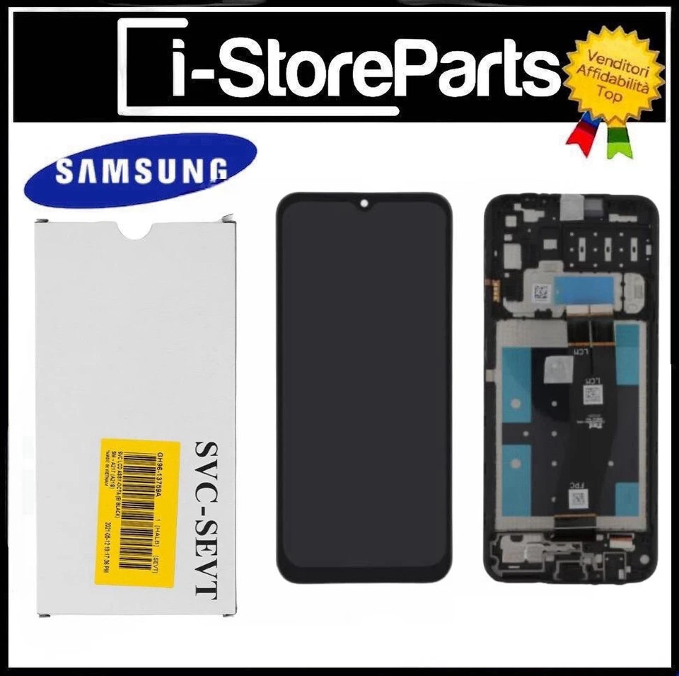 DISPLAY LCD ORIGINALE SERVICE OEM SAMSUNG A14 4G SM-A145 P R SCHERMO TOUCH FRAME