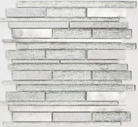 Mosaikfliese Transluzent Aluminium Weiß Silber Schwarz Verbund Glasmosaik Crys .