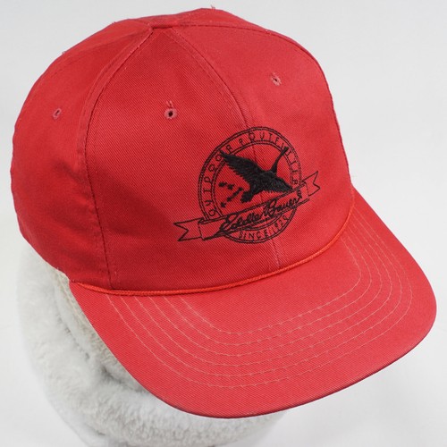 Eddie Bauer Hat cap OSFA red snapback 