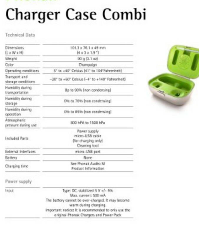 Phonak Hearing Aids Charger Case Green for sale online eBay