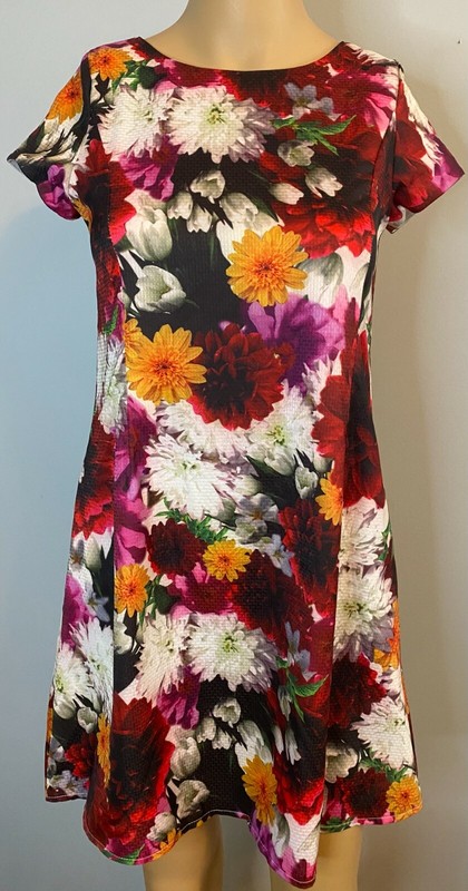 LAUNDRY BY SHELLI SEGAL  Girls floral A line shift dress SZ 14Y