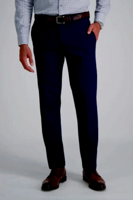 haggar men's premium comfort dress slim fit flat front pant Self Sizer Dress Pants for Men main image 1