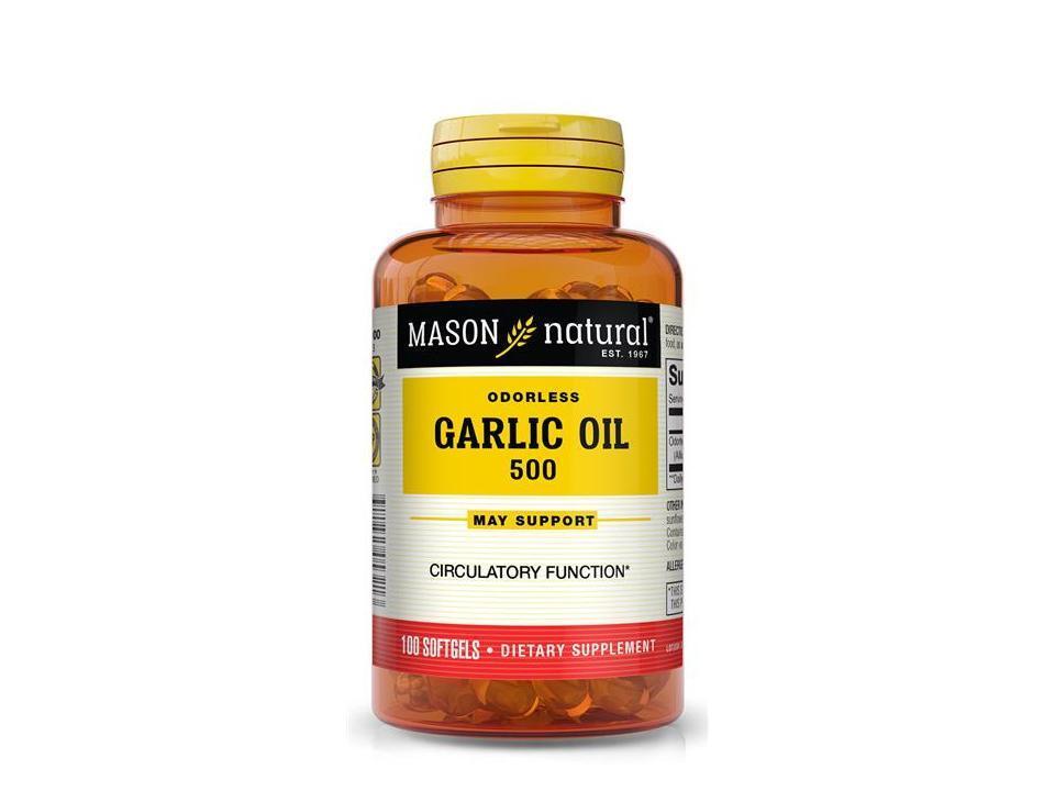 100 SOFTGELS GARLIC OIL 500 mg CONCENTRATE lower cholesterol Supplement cardio