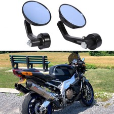 For Aprilia RSV1000R Tuono Mille Motorcycle 7/8" Bar End Rearview Mirrors Round