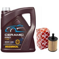 MotoröL Set 10W-40 Mannol 5 Liter + ÖLfilter 22546 FüR Seat Skoda Vw Golf Iv