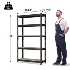 WORKPRO 5-Tier Heavy Duty Steel Shelving Unit Adjustable Storage Rack 1650lb Max