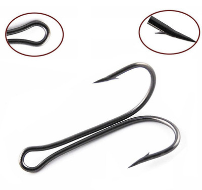 100 Double Fishing Hook Carbon steel Durable Classic Frog Toad Fishing Hook  9908 | eBay