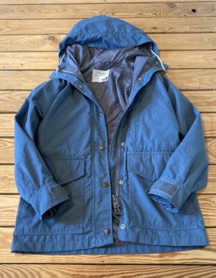 Vintage Oregon Mountain Community Full zip/Snap Hooded Jacket Size S Blue  O2