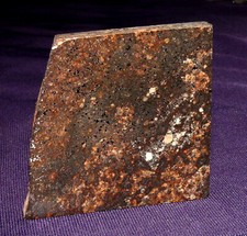 Meteorit, Plainview, Scheibe, poliert 31,4g 42x38x6mm, Heilstein