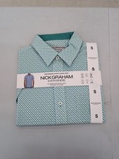 Nick Graham Men's Performance Stretch Sport Short Sleeve Woven Shirt Sz S AM16