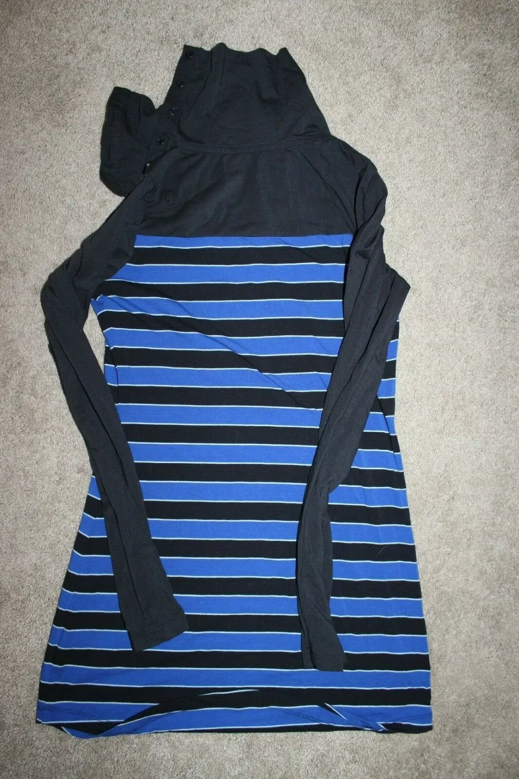 lole turtleneck stripe tunic shirt