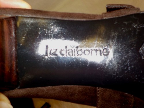 Liz Claiborne 2.75" Heels Size 8M NWOT Brown Suede Square Toe Non Skid Buckle - Picture 8 of 11