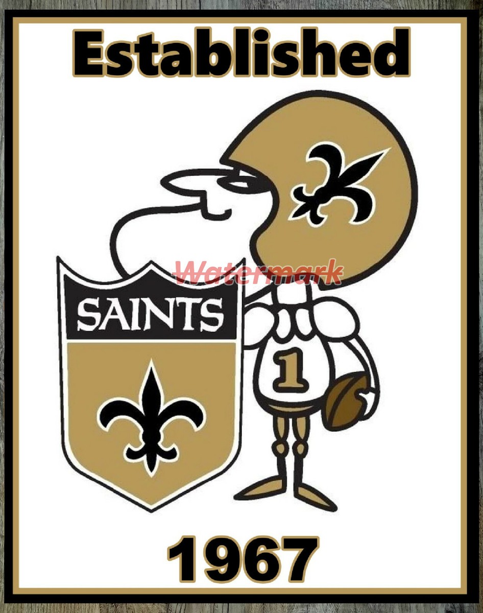 NFL 1967 New Orleans Saints Vintage Logo Color 8 X 10 Photo