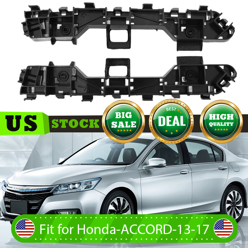 2013-17 Accord Sedan Front Bumper Fender Brackets Support Beam Black Holder