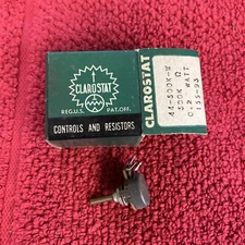 CLAROSTAT 44-500K-W 500K OHM 0.2 WATT 155-93 POTENTIOMETER NOS