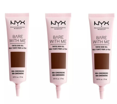 3 Pack NYX  Bare With Me Tinted Skin Veil  BB Cream Bwmsv12 Deep Espresso
