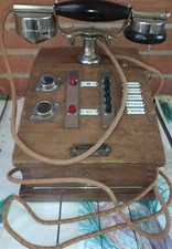 ANTICO CENTRALINO TELEFONICO EPOCA 1910 FRACESE IN LEGNO DA COLLEZIONE