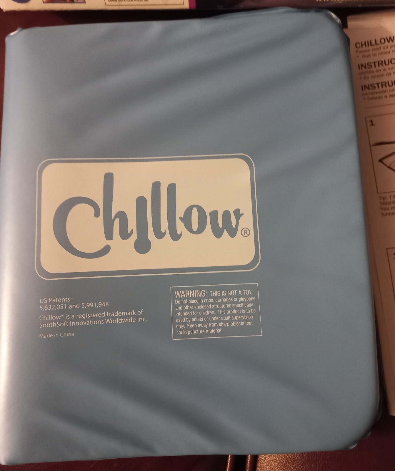 Chillow Cooling Pillow "As Seen On TV" 21"x12" New without tags eBay