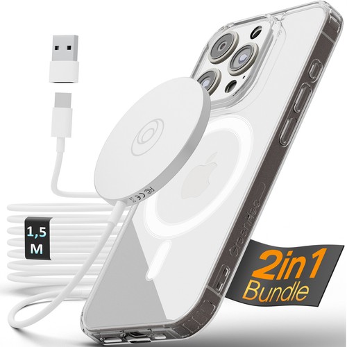 MagSafe Ladegerät Hülle für Apple iPhone 16 15 14 13 12 Magnet Wireless Charger - Bild 1 von 32