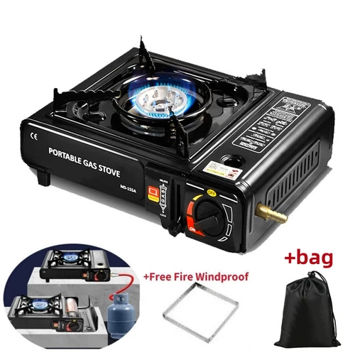 Portable Camping Stove Propane & Butane Hiking Dual Fuel Brass Cooking Burner US