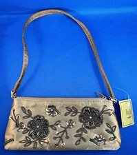 Magid Beaded Evening Purse Bronze