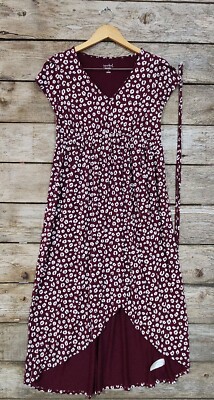 Isabel Maternity Maxi Dress Medium Burgundy Wine Red Elastic Waist | eBay Isabel Maternity Maxi Dress Medium Burgundy Wine Red Elastic Waist | eBay
