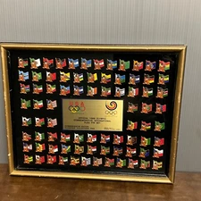 1988 Brother Official Olympic International 84 Flag Pin Set CNF-2 Summer Seoul