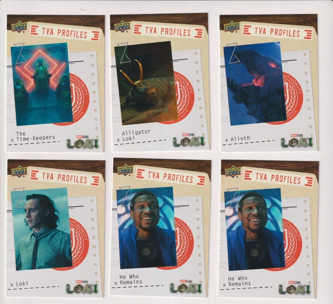 2023 Upper Deck Marvel Loki TVA Profiles Insert Set Singles (YOU