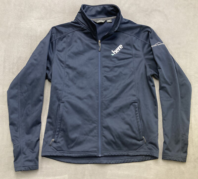 Eddie Bauer Trail Soft Shell Navy Blue Mens Size L EB542 Full Zip 