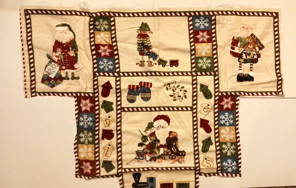 Комплект фланелевой ткани Nancy's Notions Here Comes Santa и предварительно нарезанные квадраты ЧИТАЙТЕ - Изображение 4 из 4