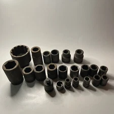 Mixed Lot Of 22 Wright Tools 1/2" Dr 6-Pt Impact Sockets Forged USA READ DESCRIP