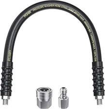 POHIR 2FT 3/8" Pressure Washer Whip Hose 4800PSI 2-Braid Power Extension Hose