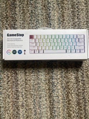 Gamestop 60% Hot Swappable Mechanical Gaming Keyboard WHITE