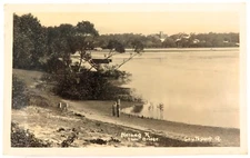 .Early 1900s RPPC Real Photo Postcard Nerang River, Southport.